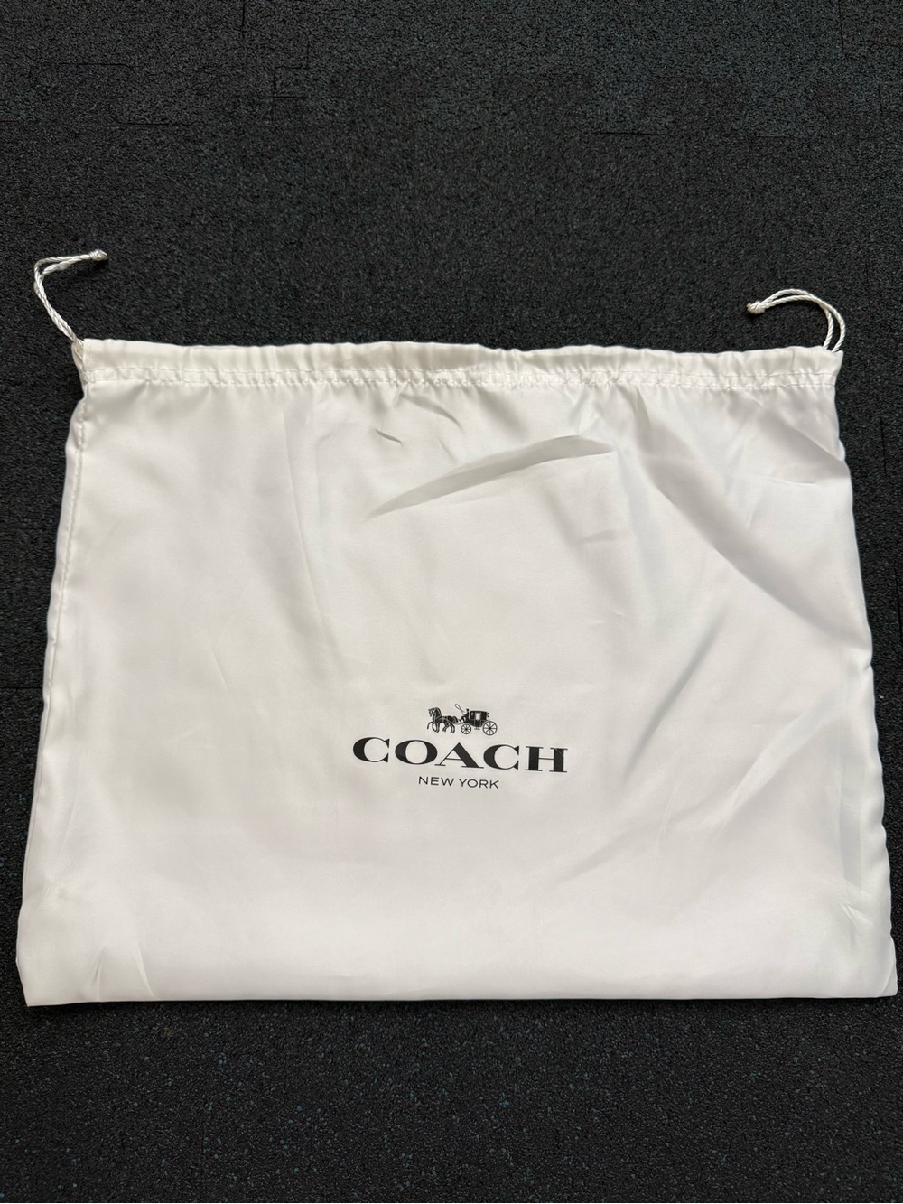 Coach White Satin Drawstring Dust Bag - Approximately 19” x 15”